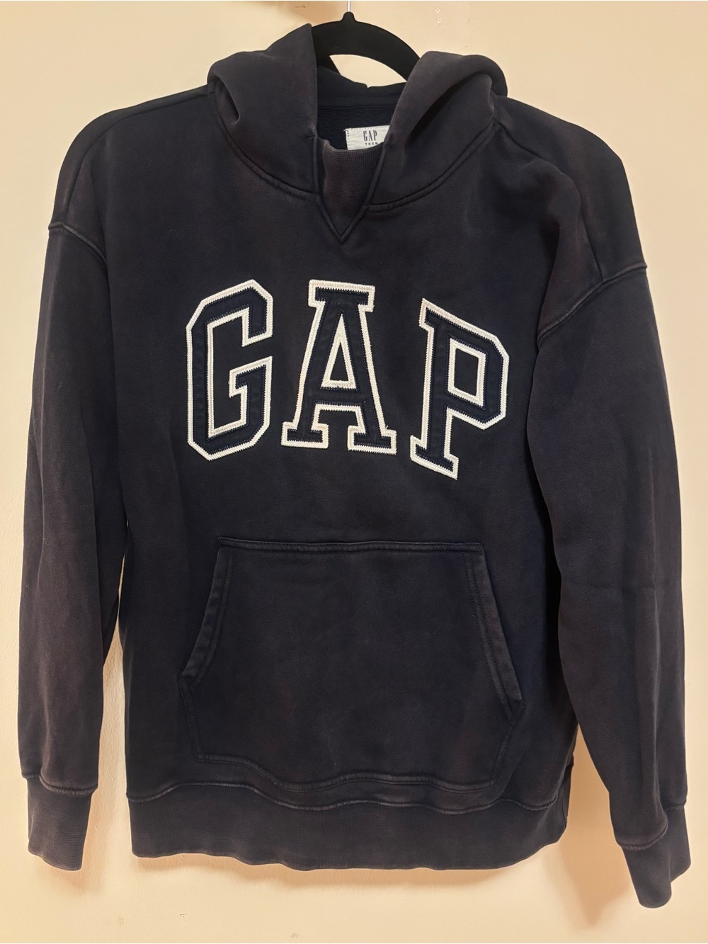 GAP Kid’s Navy Hooded Sweatshirt with White Logo